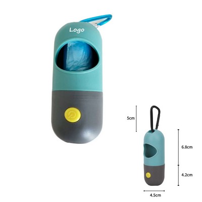 Poop Bag Holder with Flashlight Waste Bag Dispenser