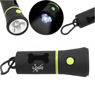 LED Flashlight Dog Poop Bag Dispenser